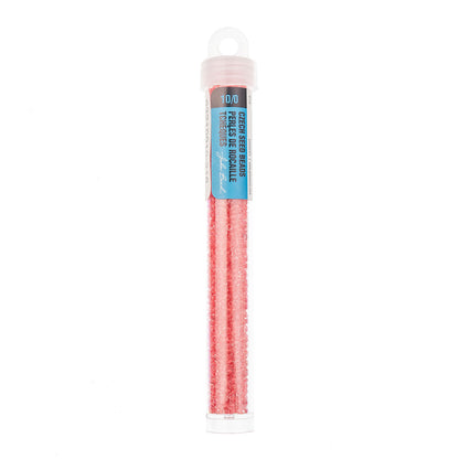 Czech Seed Beads Apx. 22g Vial 10/0 Crystal C/l Terra Intensive Red