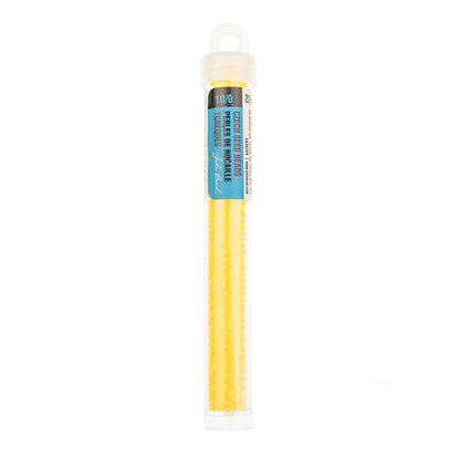 Czech Seed Beads Apx. 22g Vial 10/0 Crystal C/l Terra Intensive Yellow