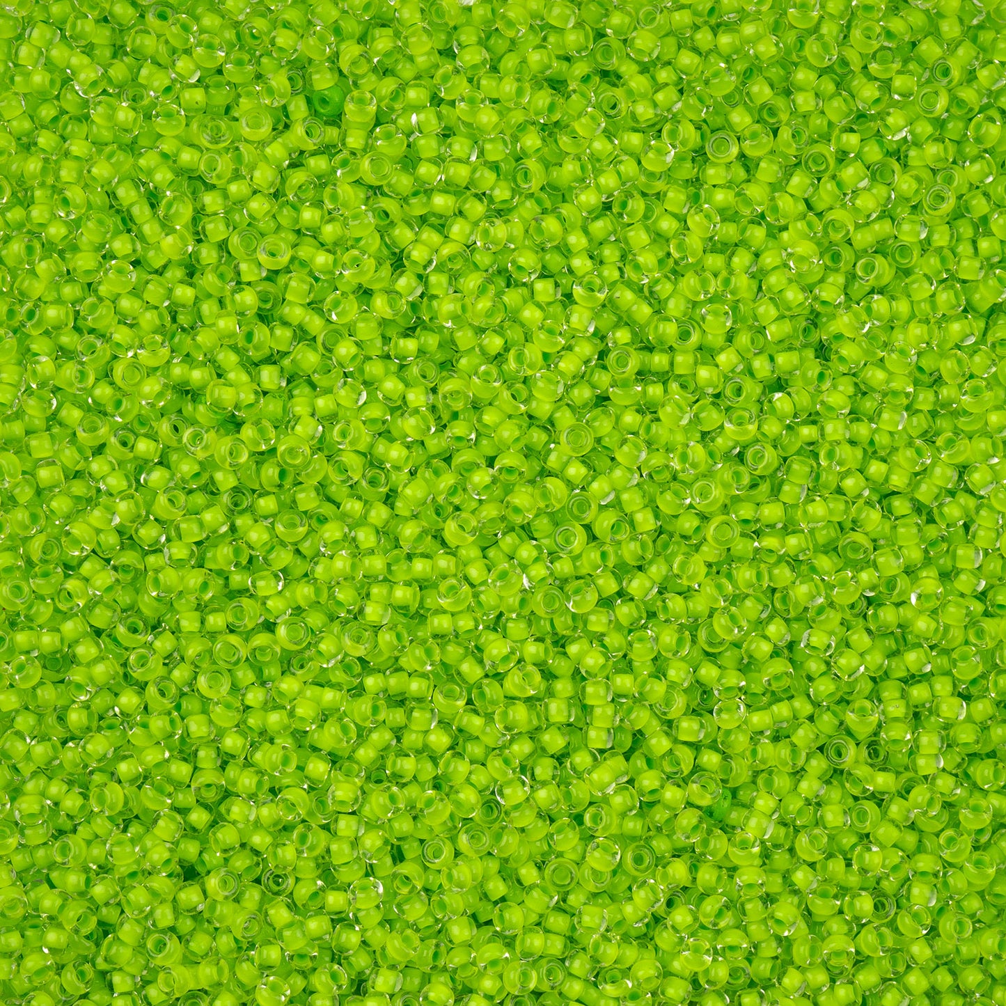 Czech Seed Beads Apx. 22g Vial 10/0 Crystal C/l Terra Intensive Light Green