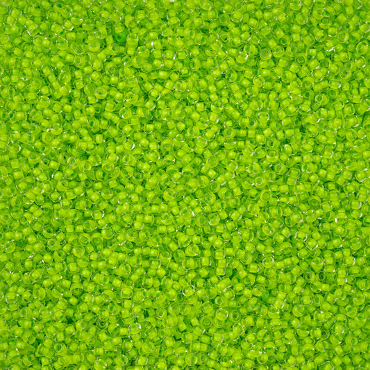 Czech Seed Beads Apx. 22g Vial 10/0 Crystal C/l Terra Intensive Light Green