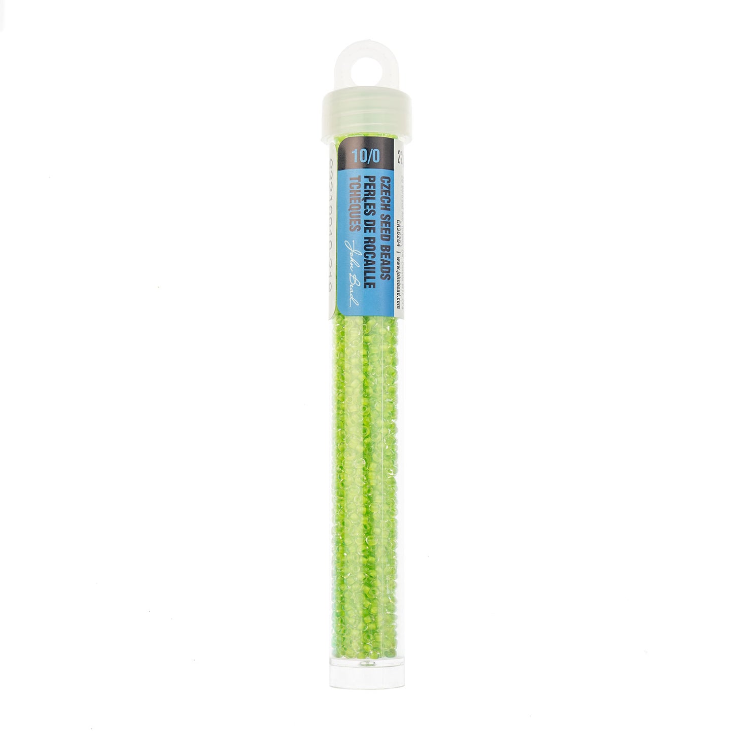 Czech Seed Beads Apx. 22g Vial 10/0 Crystal C/l Terra Intensive Light Green