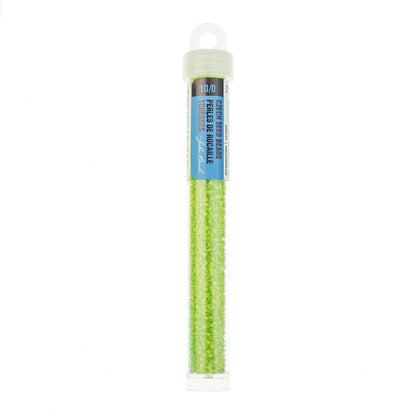 Czech Seed Beads Apx. 22g Vial 10/0 Crystal C/l Terra Intensive Light Green