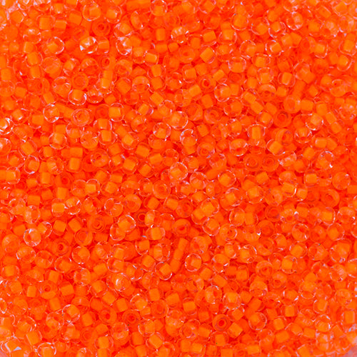 Czech Seed Beads Apx 24g Vial 10/0 Crystal C/l Vibrant Orange