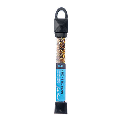 Czech Seed Beads Apx 24g Vial 10/0 Topaz S/l Mix
