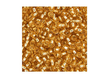 MIYUKI SEED BEAD 11/0 APX.22G GOLD SILVER LINED