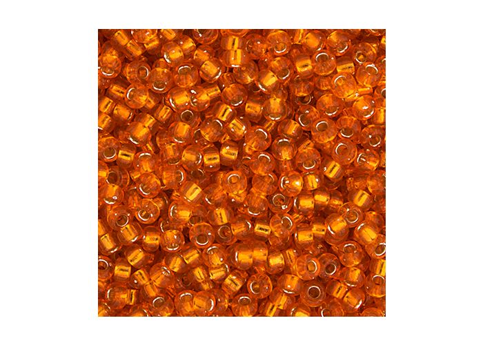 MIYUKI SEED BEAD 11/0 APX.22G ORANGE SILVER LINED