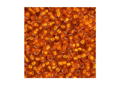 MIYUKI SEED BEAD 11/0 APX.22G ORANGE SILVER LINED