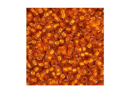MIYUKI SEED BEAD 11/0 APX.22G ORANGE SILVER LINED