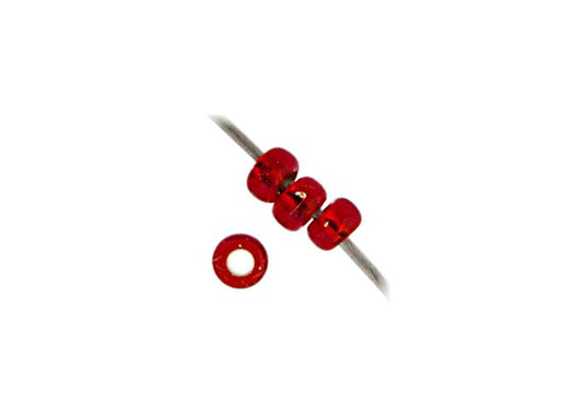 MIYUKI SEED BEAD 11/0 APX.22G RUBY SILVER LINED