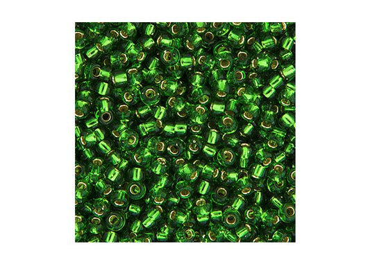 MIYUKI SEED BEAD 11/0 APX.22G GREEN SILVER LINED