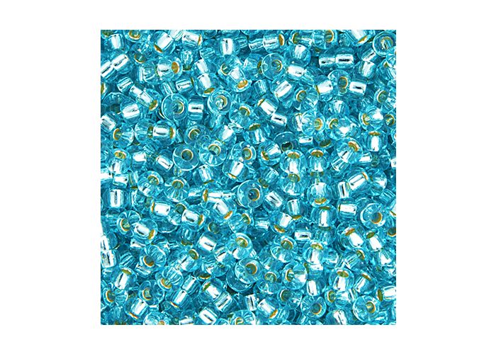 MIYUKI SEED BEAD 11/0 APX.22G AQUA SILVER LINED