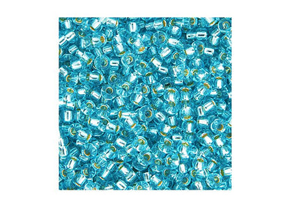 MIYUKI SEED BEAD 11/0 APX.22G AQUA SILVER LINED
