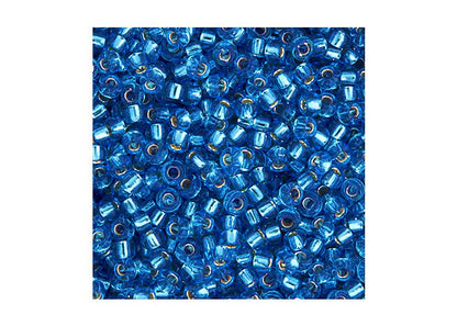 MIYUKI SEED BEAD 11/0 APX.22G SAPPHIRE SILVER LINED