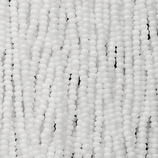 Czech Seed Beads, 11/0 – Opaque White (strung)