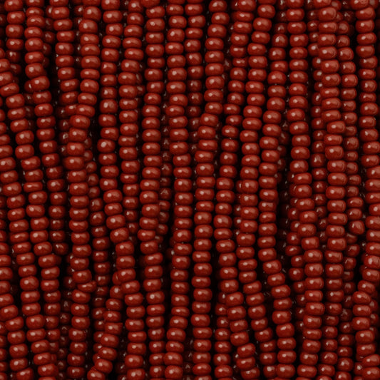 Czech Seed Beads, 11/0 – Opaque Brown (strung)