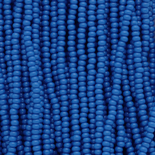 Czech Seed Beads, 11/0 – Opaque Med. Blue (strung)