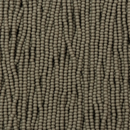 Czech Seed Beads, 11/0 – Opaque Grey (strung)