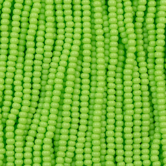 Czech Seed Beads, 11/0 – Opaque Pale Green (strung)