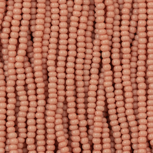 Czech Seed Beads, 11/0 – Opaque Rose Terra (strung)