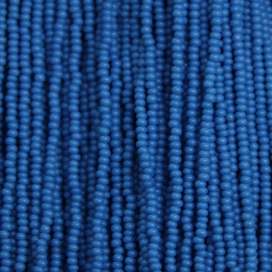 Czech Seed Beads, 11/0 – Opaque Dark Turquoise (strung)