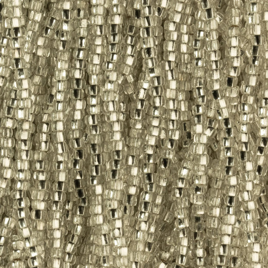 Czech Seed Beads, 11/0 – Silverlined Crystal (strung)