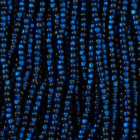 Czech Seed Beads, 11/0 – Silverlined Montana Blue (strung)