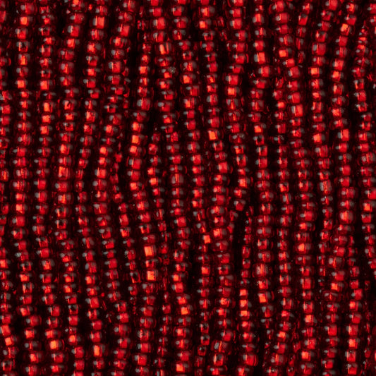 Czech Seed Beads, 11/0 – Silverlined Red (strung)
