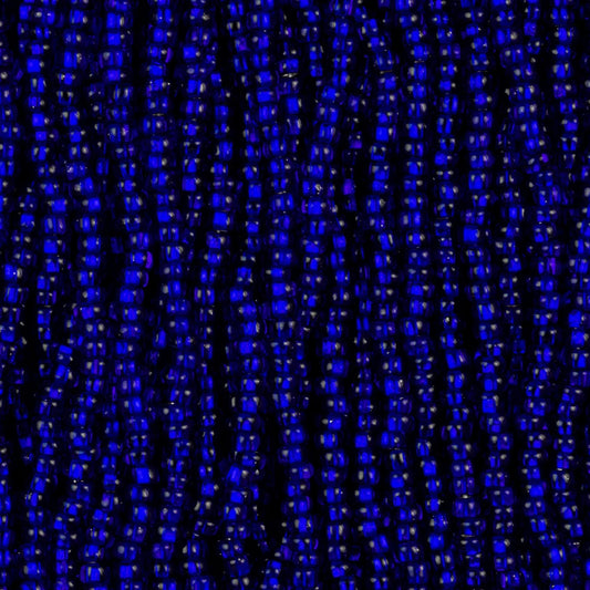 Czech Seed Beads, 11/0 – Silverlined Cobalt (strung)
