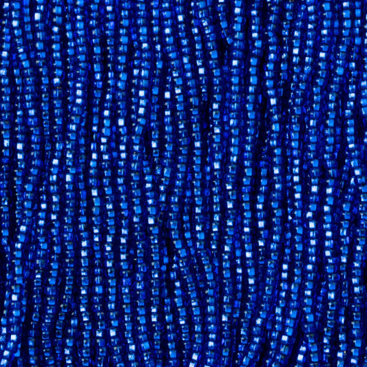 Czech Seed Beads, 11/0 – Silverlined Dk. Sapphire (strung)
