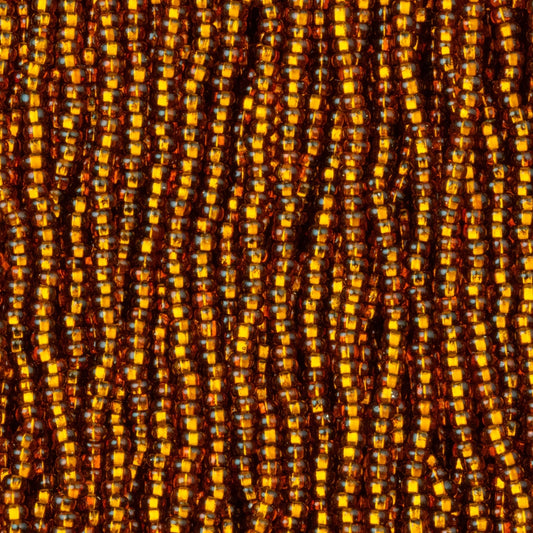 Czech Seed Beads, 11/0 – Silverlined Dark Brown (strung)