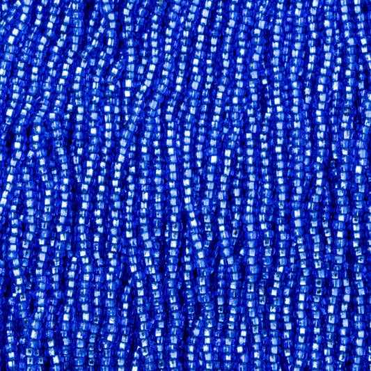 Czech Seed Beads, 11/0 – Silverlined Sapphire Square Hole (strung)