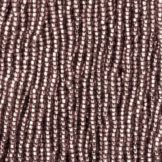 Czech Seed Beads, 11/0 – Silverlined Light Amethyst (strung)