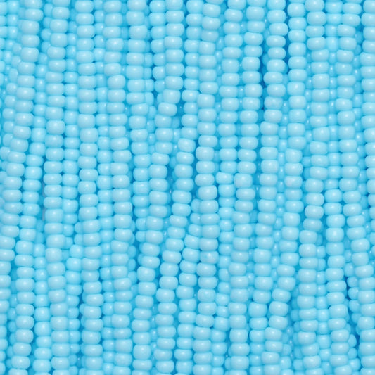 Czech Seed Beads, 11/0 – Solgel Chalk Blue (strung)