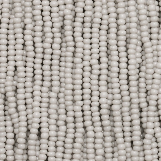 Czech Seed Beads, 11/0 – Solgel Chalk Grey (strung)