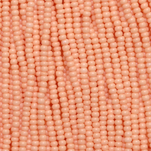 Czech Seed Beads, 11/0 – Solgel Chalk Orange (strung)