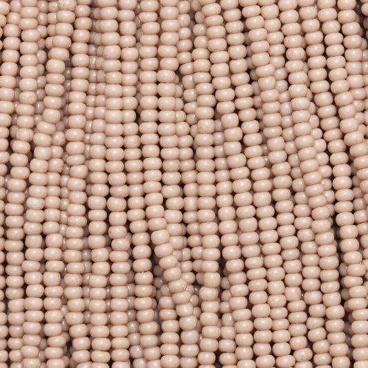 Czech Seed Beads, 11/0 – Solgel Chalk Light Mocha (strung)