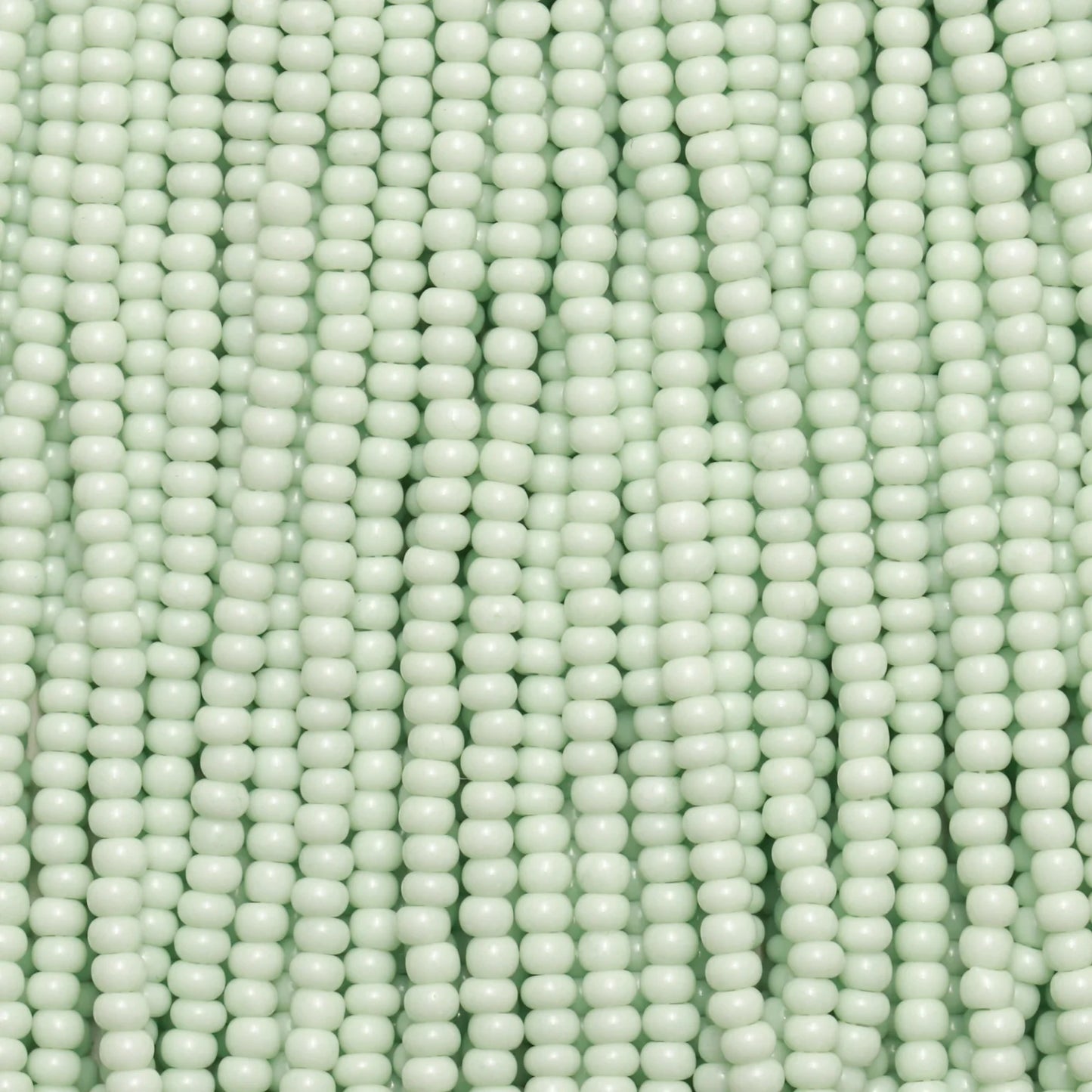 Czech Seed Beads, 11/0 – Solgel Chalk Green 2 (strung)