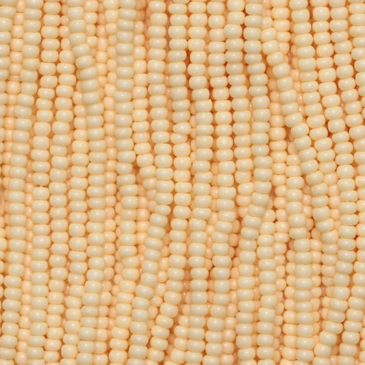Czech Seed Beads, 11/0 – Solgel Chalk Yellow (strung)