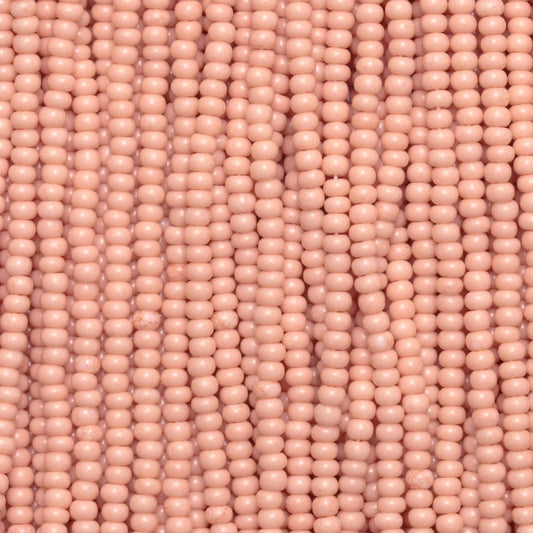 Czech Seed Beads, 11/0 – Solgel Chalk Orange (strung)