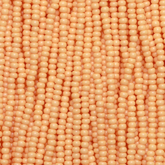 Czech Seed Beads, 11/0 – Solgel Chalk Orange (strung)