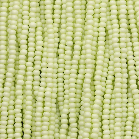 Czech Seed Beads, 11/0 – Solgel Chalk Yellow 3 (strung)