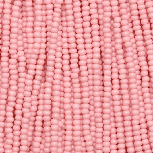Czech Seed Beads, 11/0 – Solgel Chalk Pink (strung)