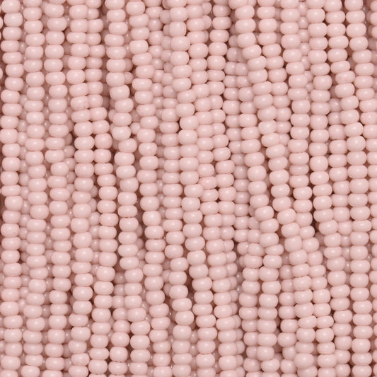 Czech Seed Beads, 11/0 – Solgel Chalk Pink (strung)