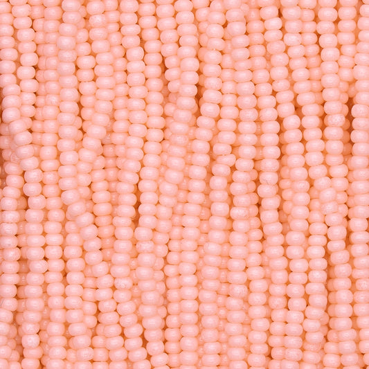 Czech Seed Beads, 11/0 – Solgel Chalk Coral PInk (strung)