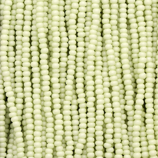 Czech Seed Beads, 11/0 – Solgel Chalk Yellow 2 (strung)