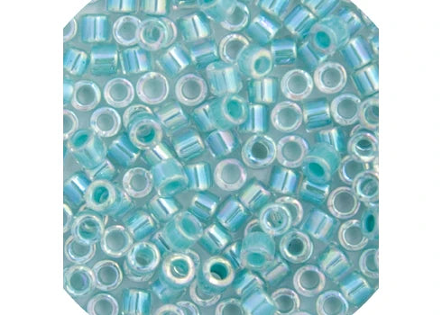 Dark Aqua AB Lined-Dyed Delica 11/0 DB-79 - Turtle Island Beads And Silver