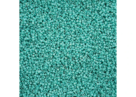Turquoise Green Opaque AB Matte Delica 11/0 DB-878 - Turtle Island Beads And Silver