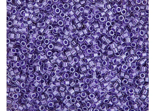 Purple Sparkle Crystal Lined Delica 11/0 DB-0906