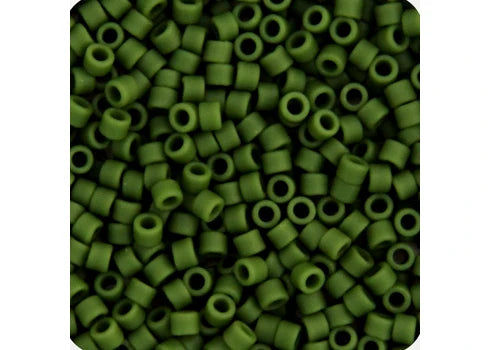 Green Avocado Opaque Matte Delica 11/0 DB-1585 - Turtle Island Beads And Silver