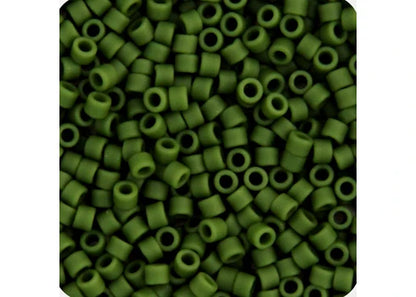 Green Avocado Opaque Matte Delica 11/0 DB-1585 - Turtle Island Beads And Silver